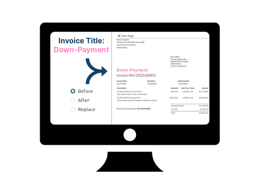 Odoo Invoice Title